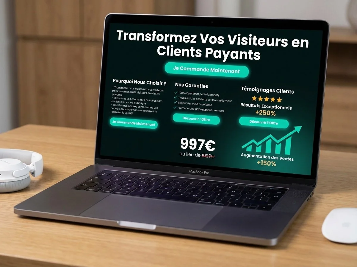 Offre irrésistible page de vente avec valeur perçue maximale bonus stratégiques garantie forte pour conversion explosive