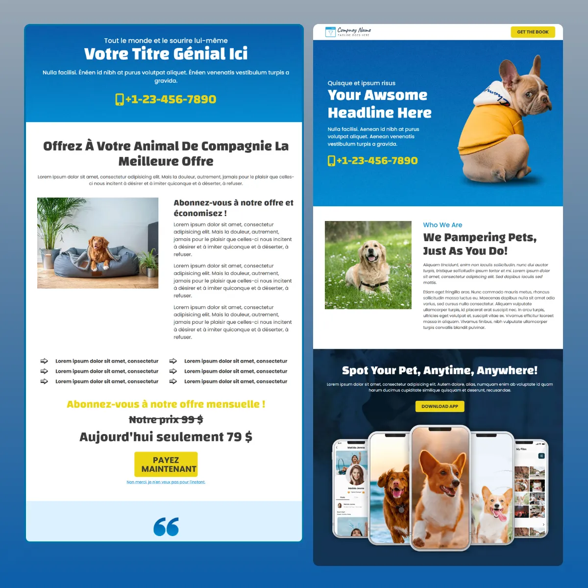Page de vente animalerie optimisée SEO avec design responsive ayant généré 11000 euros en 3 semaines