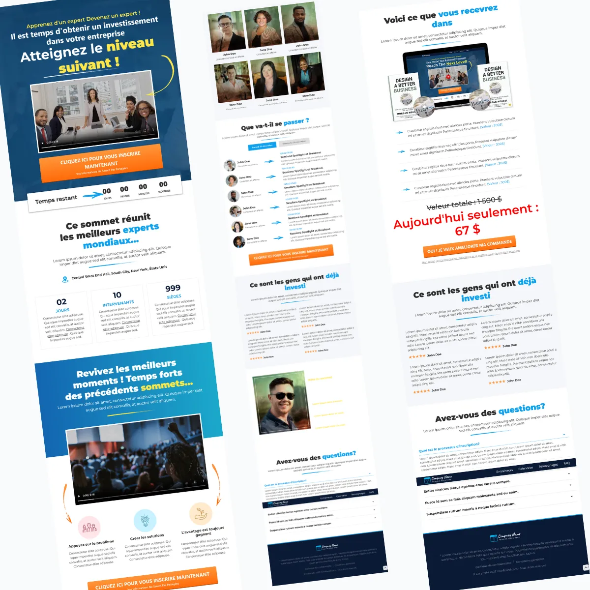 Tunnel de vente optimisé avec architecture de conversion du premier clic au paiement final pour maximiser revenus